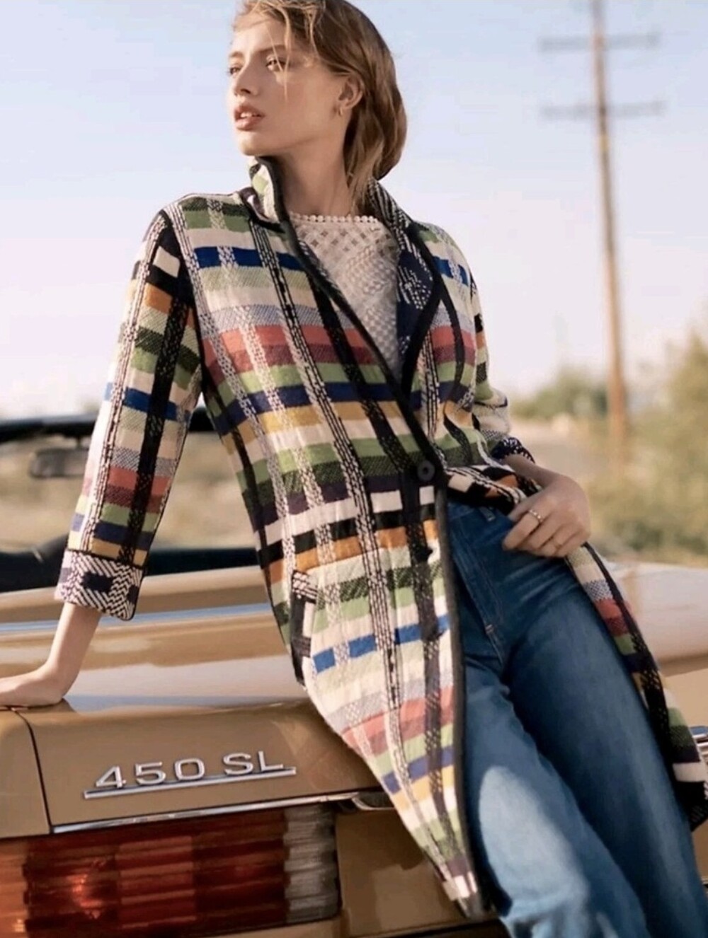 🍂 Aldomartins Shanley Plaid Wool & Apaca Sweater Coat